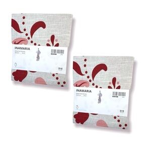ikea INAMARIA Dish towel, floral pattern 18x22 " BRAND NEW (2-PACK)